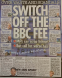 Switch Off The BBC Licence Fee